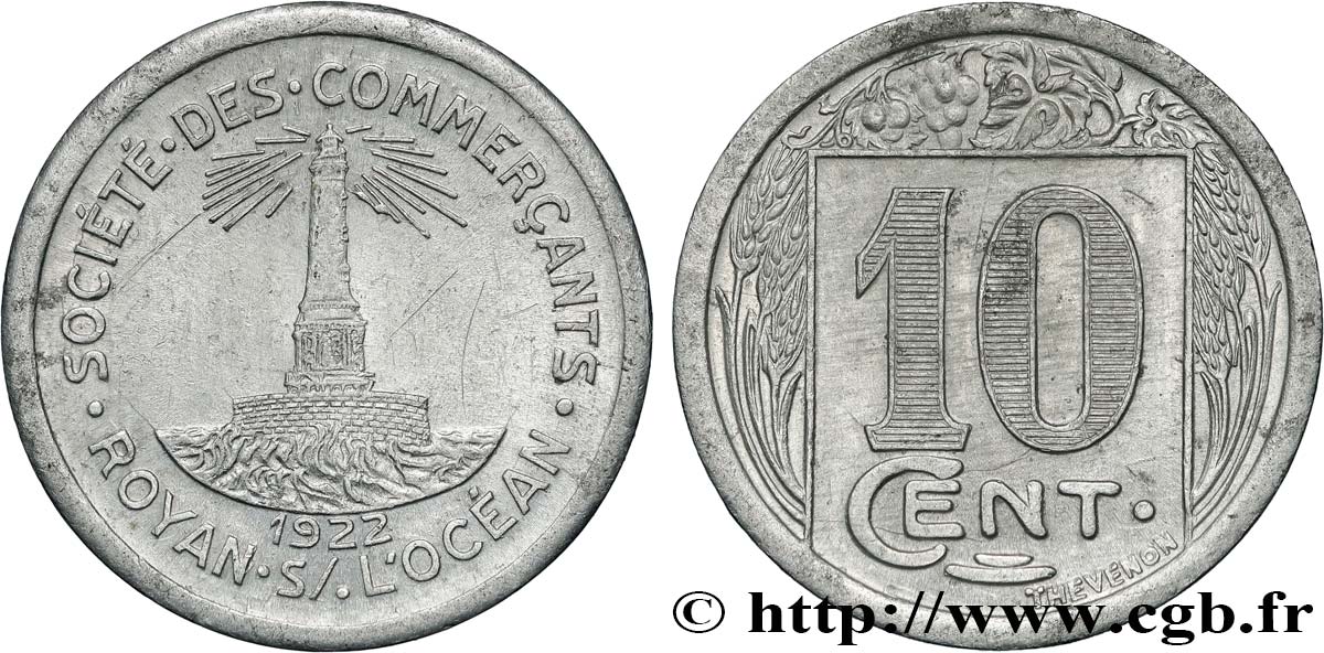 SOCIETE DES COMMERCANTS 10 Centimes Société des Commerçants Royan S/ l’Océan XF