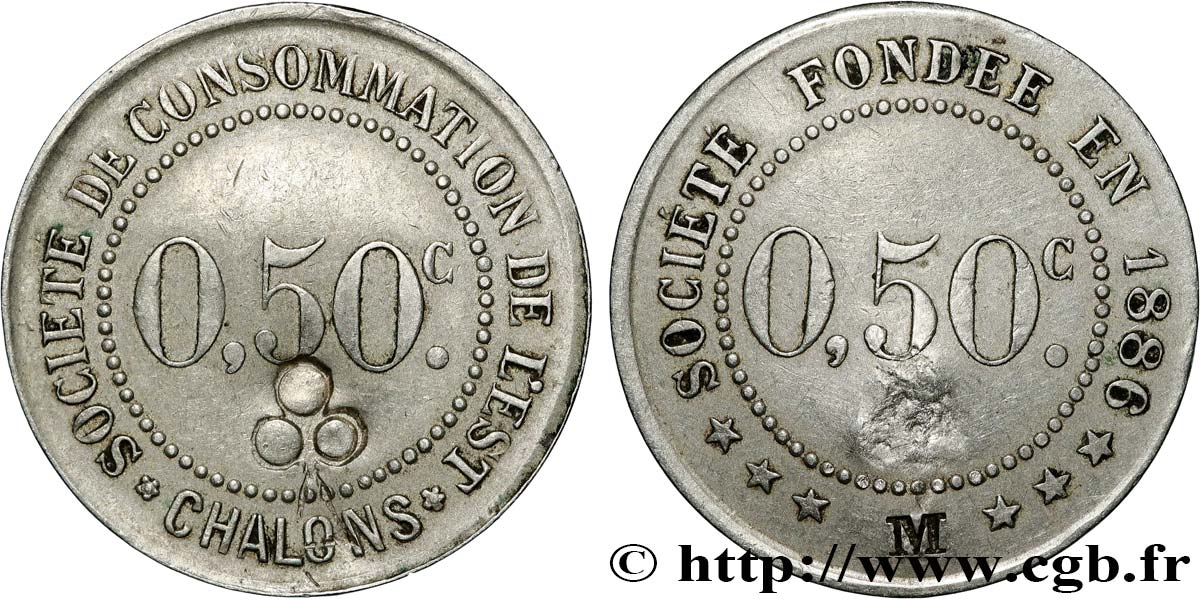 SOCIETE DE CONSOMMATION DE L’EST 0,50 Centime Sté de consommatio de l’Est - Châlons XF