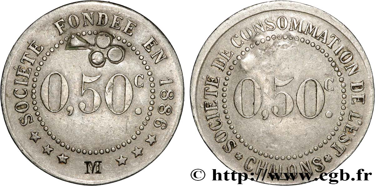 SOCIETE DE CONSOMMATION DE L’EST 0,50 Centime Sté de consommatio de l’Est - Châlons TTB