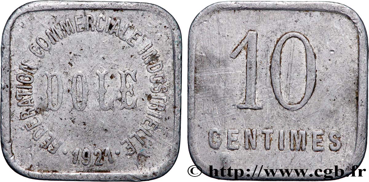 FEDERATION COMMERCIALE INDUSTRIELLE 10 Centimes Fédération commerciale & industrielle Dole q.BB