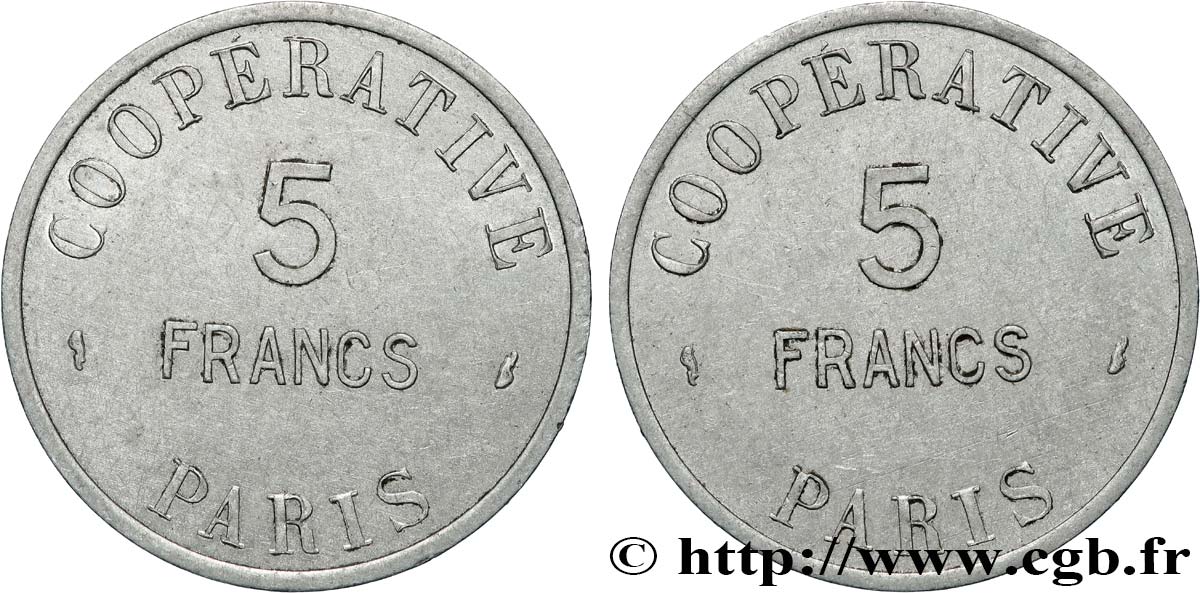 COOPERATIVE  5 Francs - Paris BB