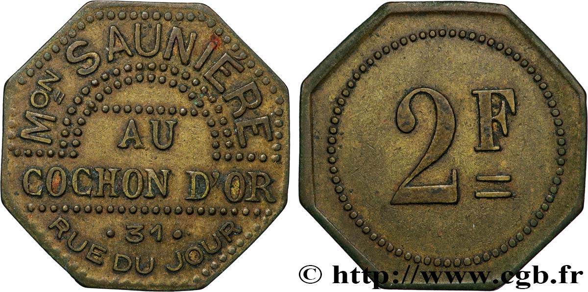 CAFES BRASSERIES ET RESTAURANTS 2 Francs - Au Cochon d’Or TTB