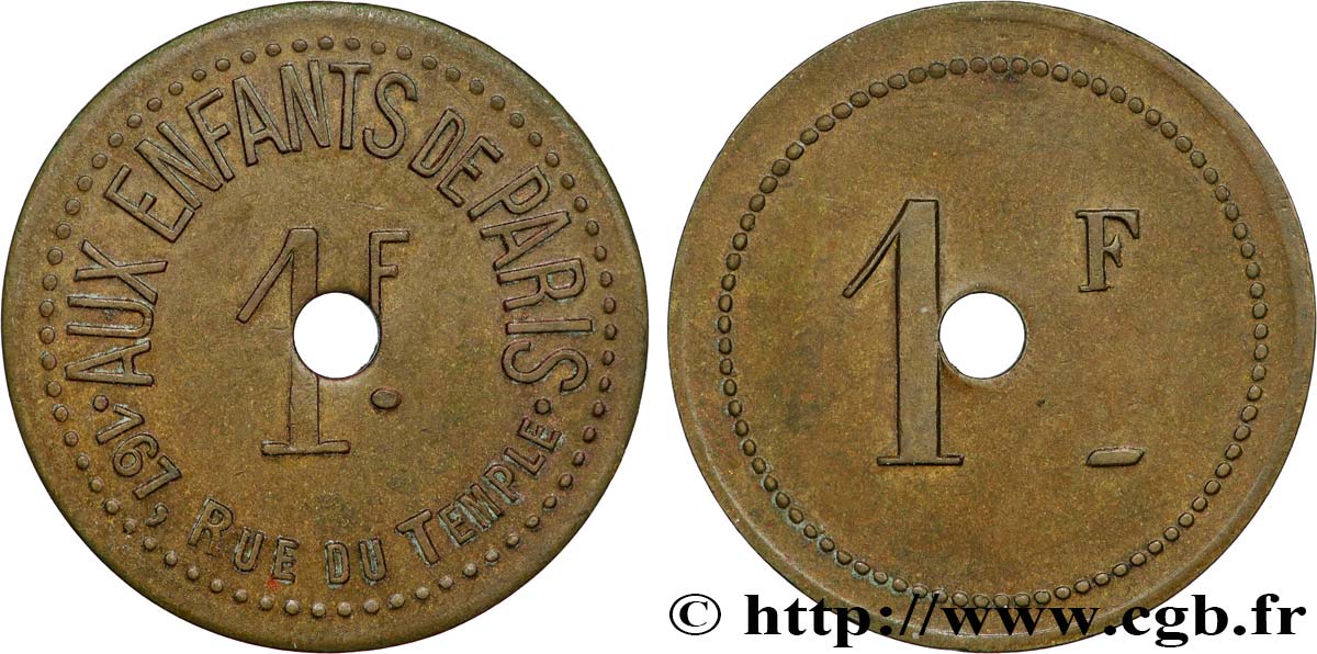 CAFES BRASSERIES ET RESTAURANTS 1 Franc - Aux Enfants de Paris TTB