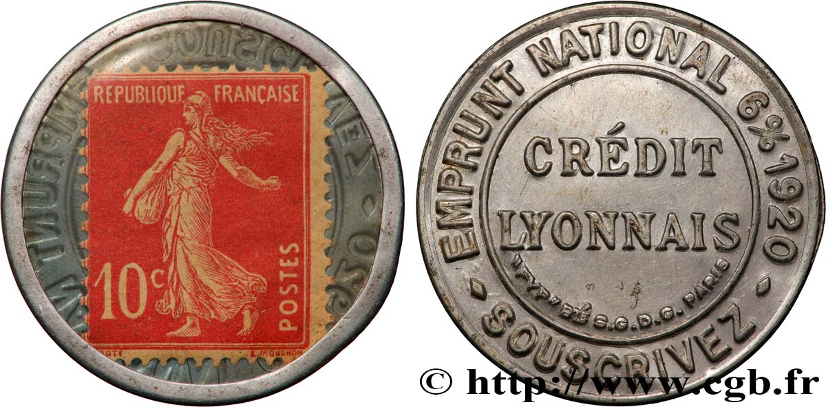 CREDIT LYONNAIS Timbre 10 Centimes Crédit Lyonnais fVZ