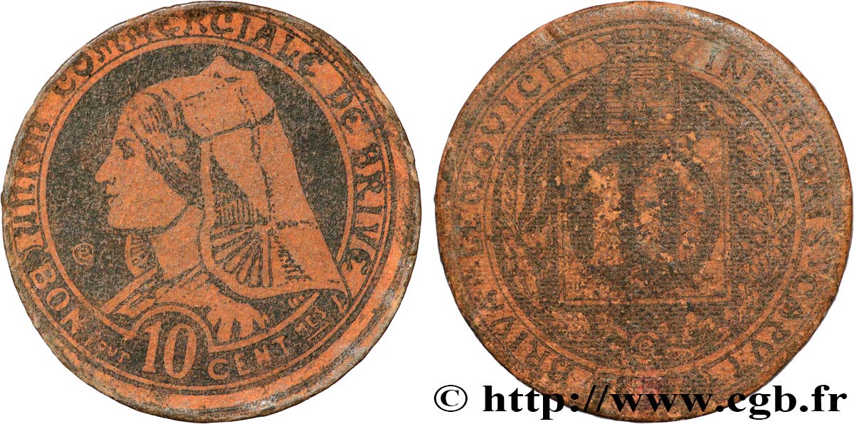 UNION COMMERCIALE DE BRIVE 10 Centimes Union Commerciale de Brive TB+