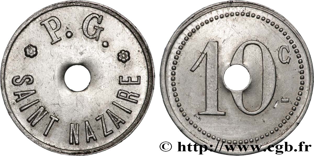 JETONS ET MONNAIES MILITAIRES 10 Centimes Prisonnier de Guerre VZ