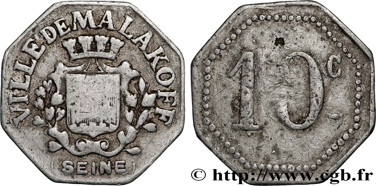 VILLE DE MALAKOFF 10 Centimes ville de Malakoff S