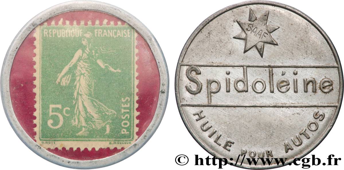SPIDOLEINE Timbre 5 Centimes TTB