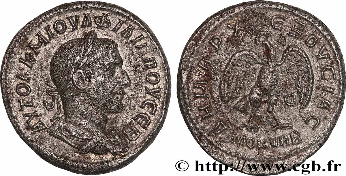 PHILIPPUS I. ARABS Tétradrachme syro-phénicien VZ