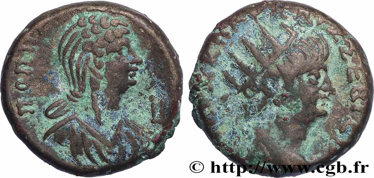 NÉRON et POPPÉE Tétradrachme TB+/TTB