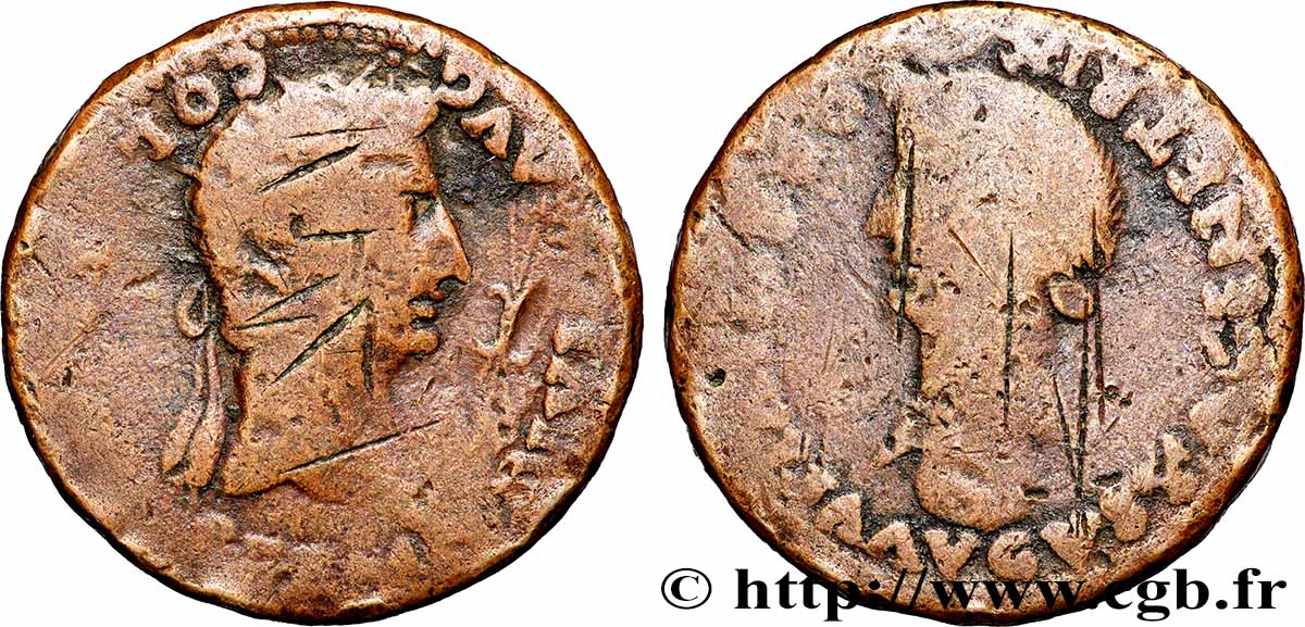 DIVIN AUGUSTE et LIVIE Sesterce BC+