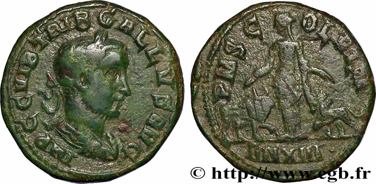 TREBONIANUS GALLUS Sesterce XF