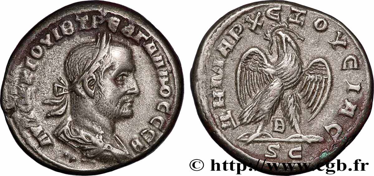 TREBONIANUS GALLUS Tétradrachme syro-phénicien XF/AU