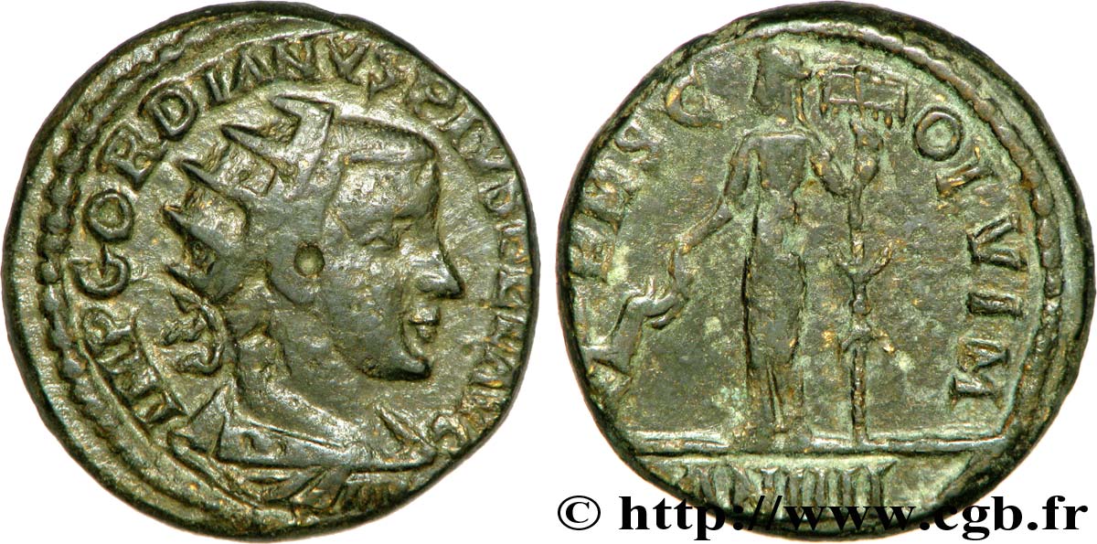 GORDIAN III Dupondius AU/XF