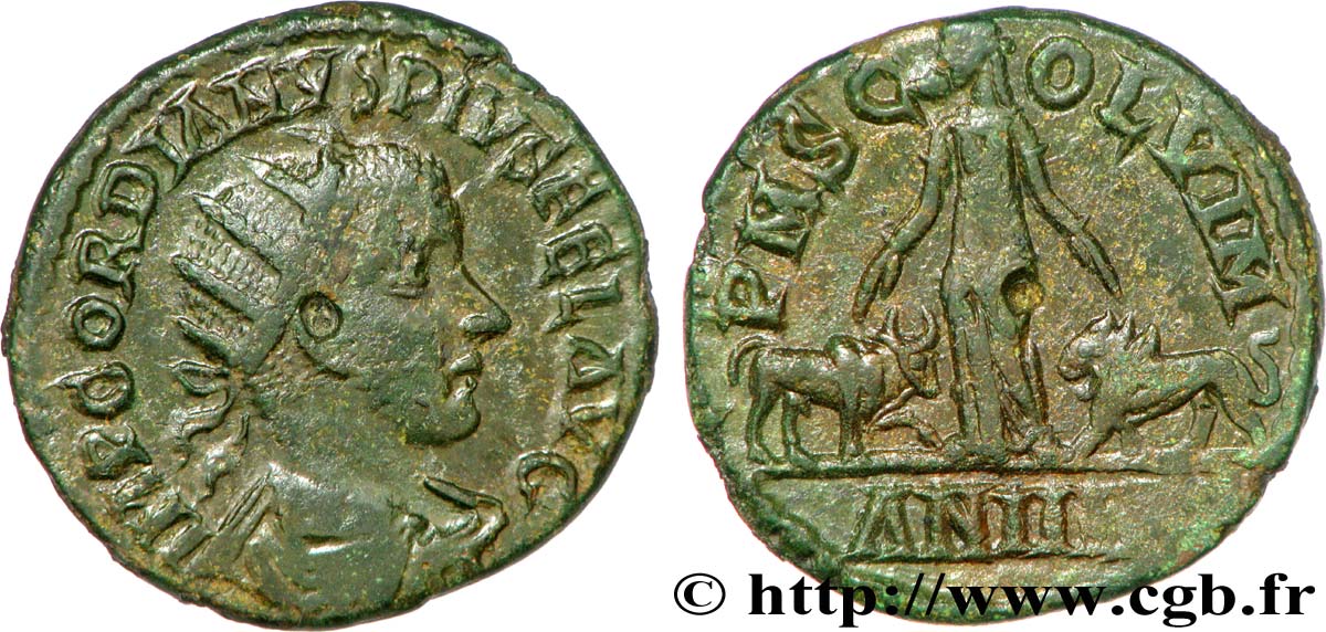 GORDIAN III Dupondius AU