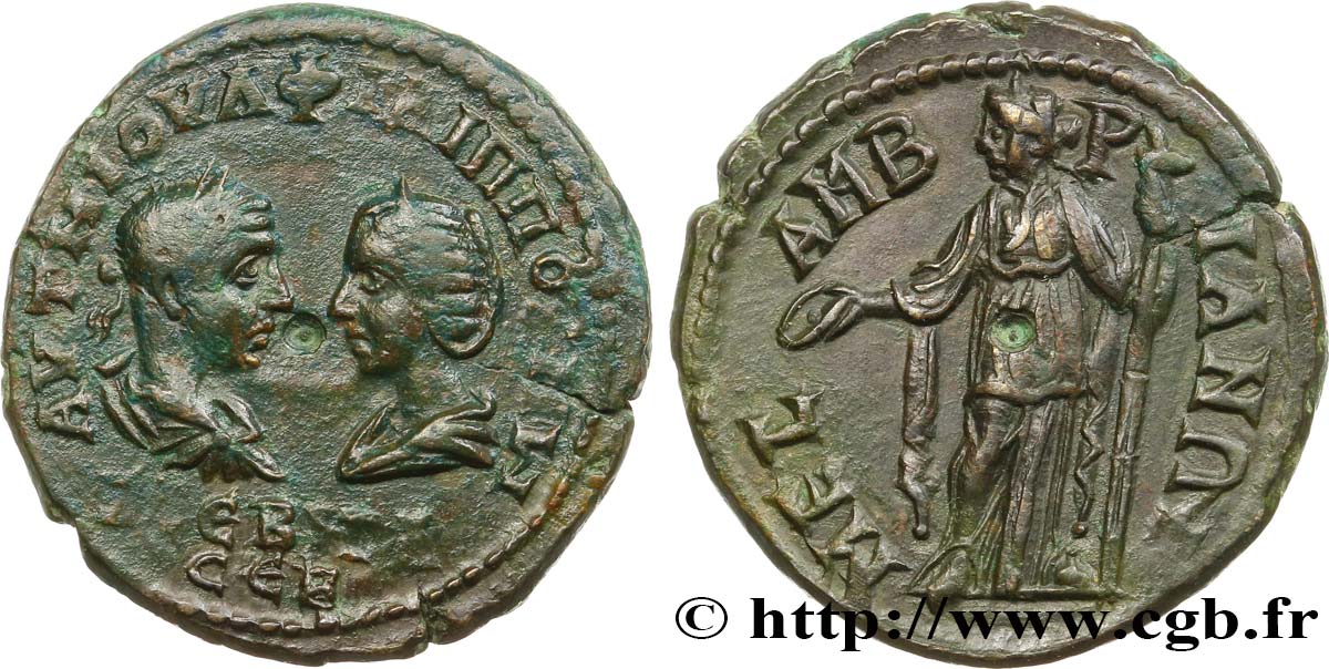 PHILIPPUS I and OTACILIA SEVERA Tetrassaria AU/AU