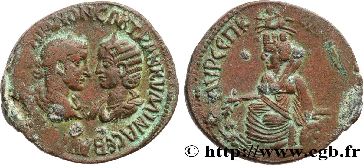 GORDIANUS III and TRANQUILLINA Tetrassaria XF/AU