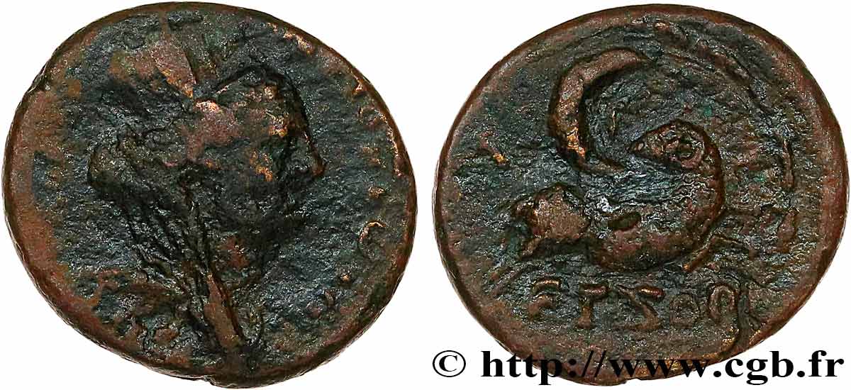 SYRIA, SELEUCIA and PIERIA - ANTIOCHIA - AUGUSTUS Bronze VF