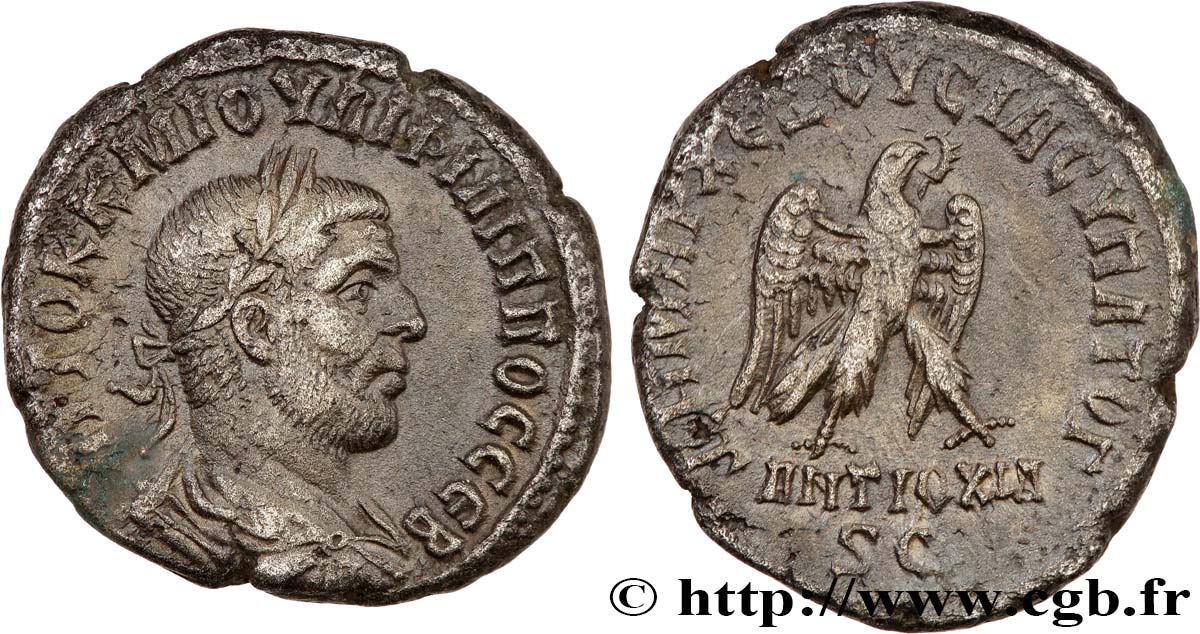 PHILIPPE Ier L ARABE Tétradrachme syro-phénicien TTB