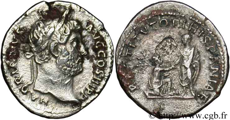 HADRIAN Denier VF