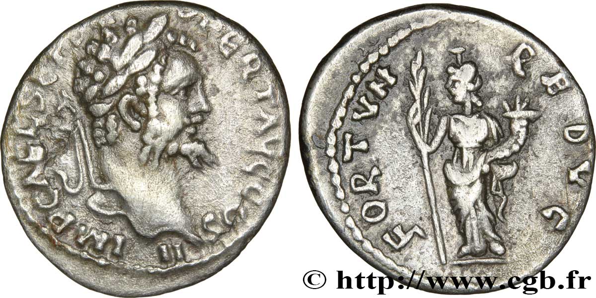 SEPTIME SÉVÈRE Denier TTB+