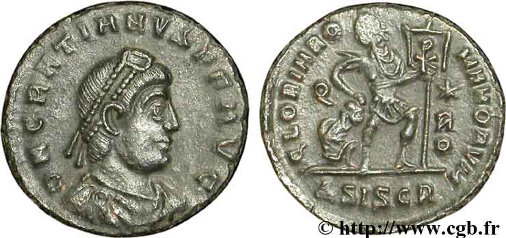 GRACIANO Nummus, (PB, Æ 3) SC/EBC