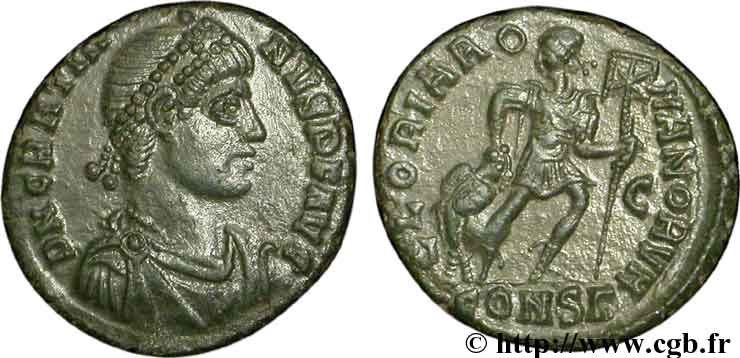 GRATIEN Nummus, (PB, Æ 3) FDC