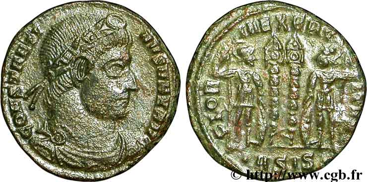 CONSTANTINUS I DER GROßE Centenionalis ou nummus VZ