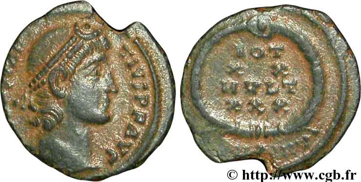 CONSTANCE II Centenionalis ou nummus TTB+