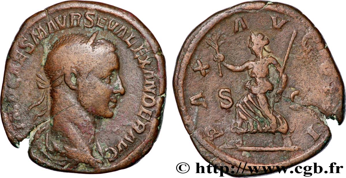 SEVERUS ALEXANDER Sesterce XF