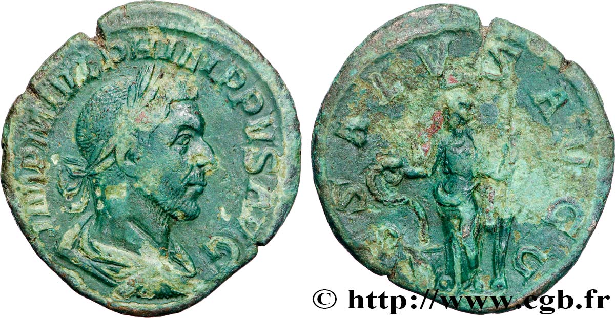 FILIPPO I PADRE Sesterce BB/q.BB