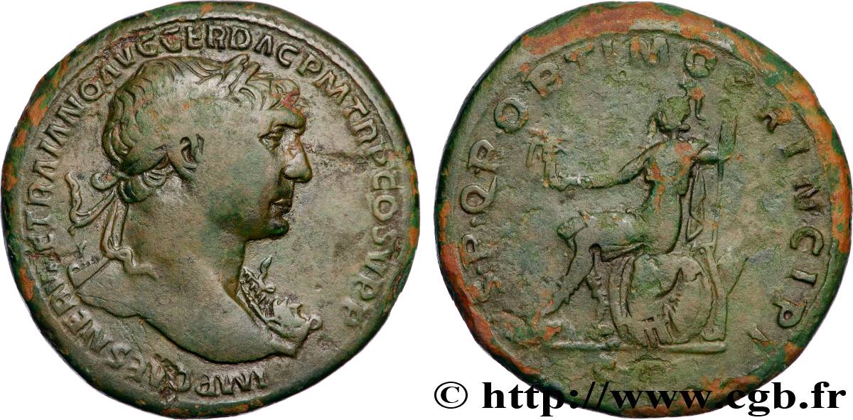 TRAJANUS Sesterce XF/VF