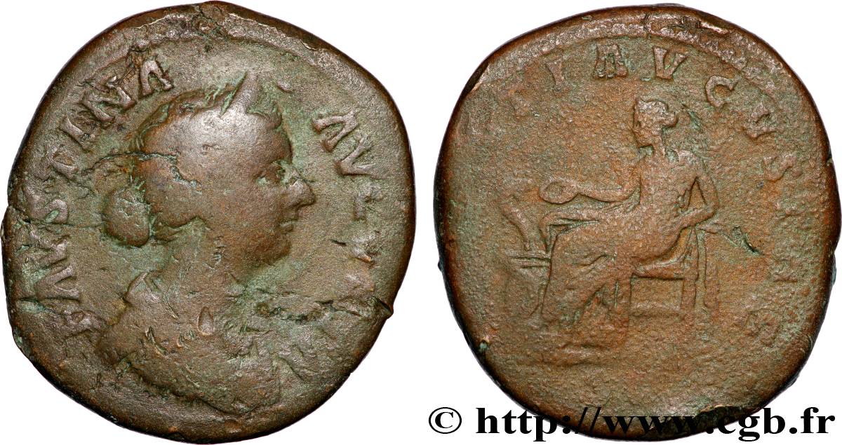 FAUSTINA DAUGHTER Sesterce VF
