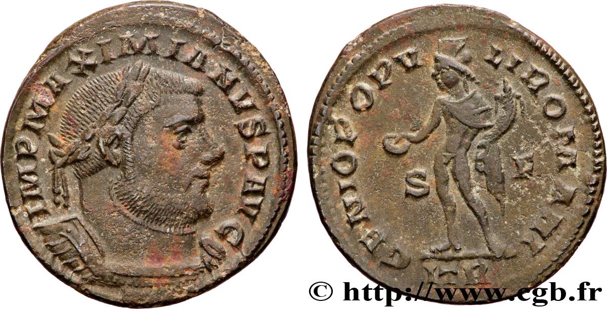 MAXIMIEN HERCULE Follis ou nummus TTB+