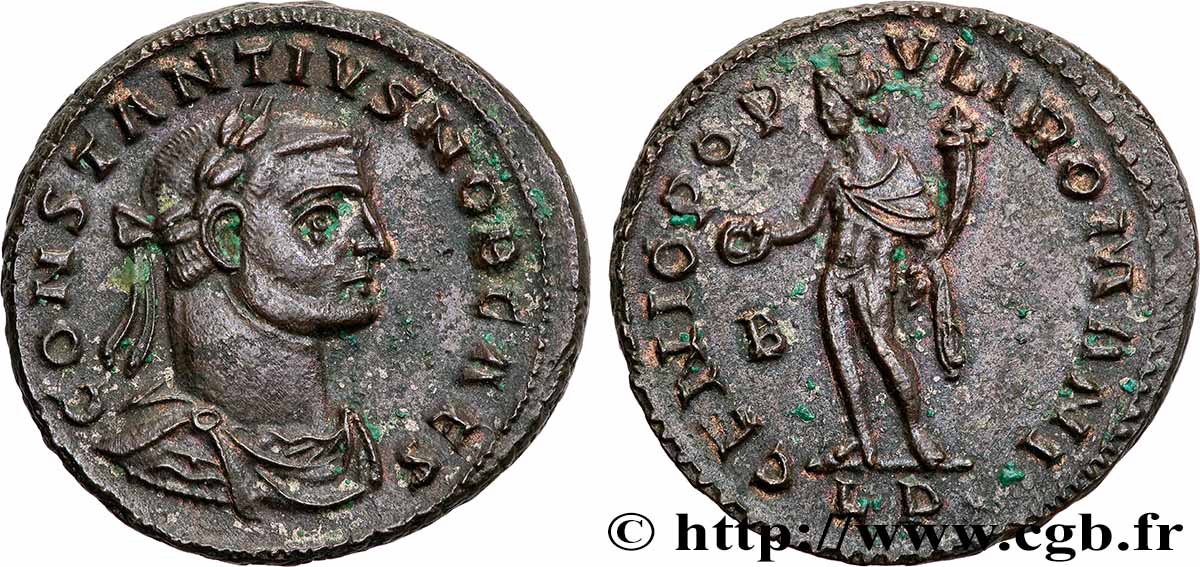 CONSTANCE Ier CHLORE Follis ou nummus TTB+