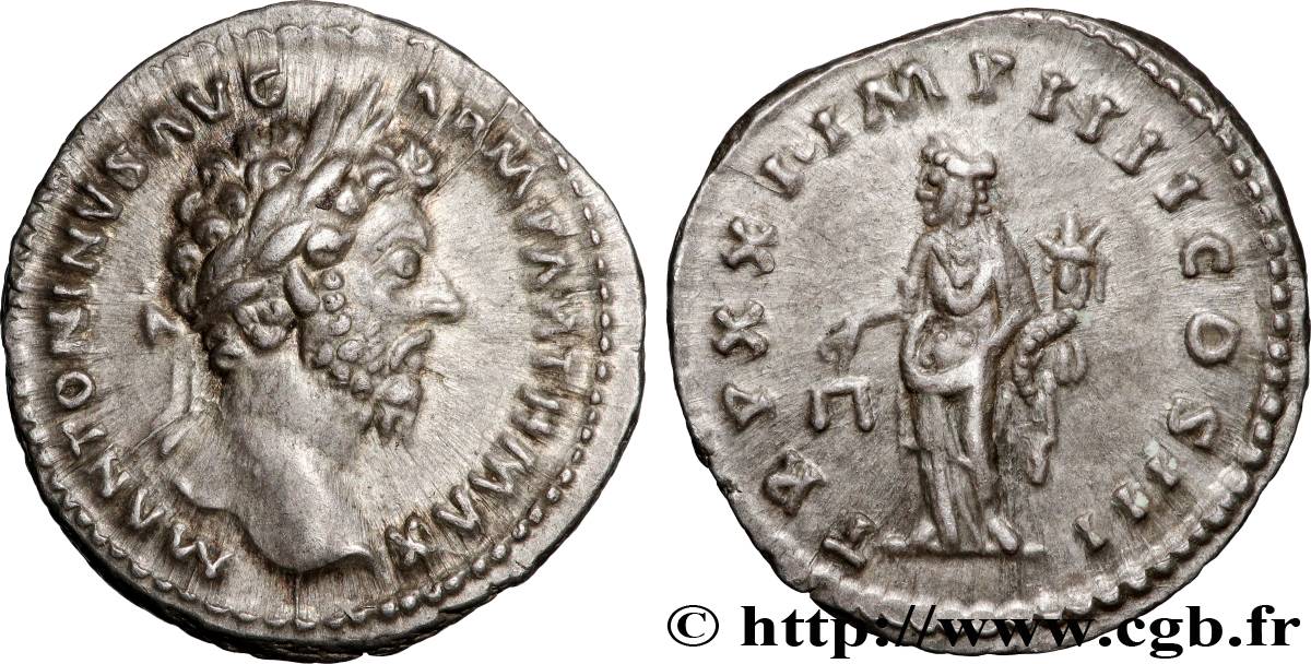 MARCUS AURELIUS Denier AU