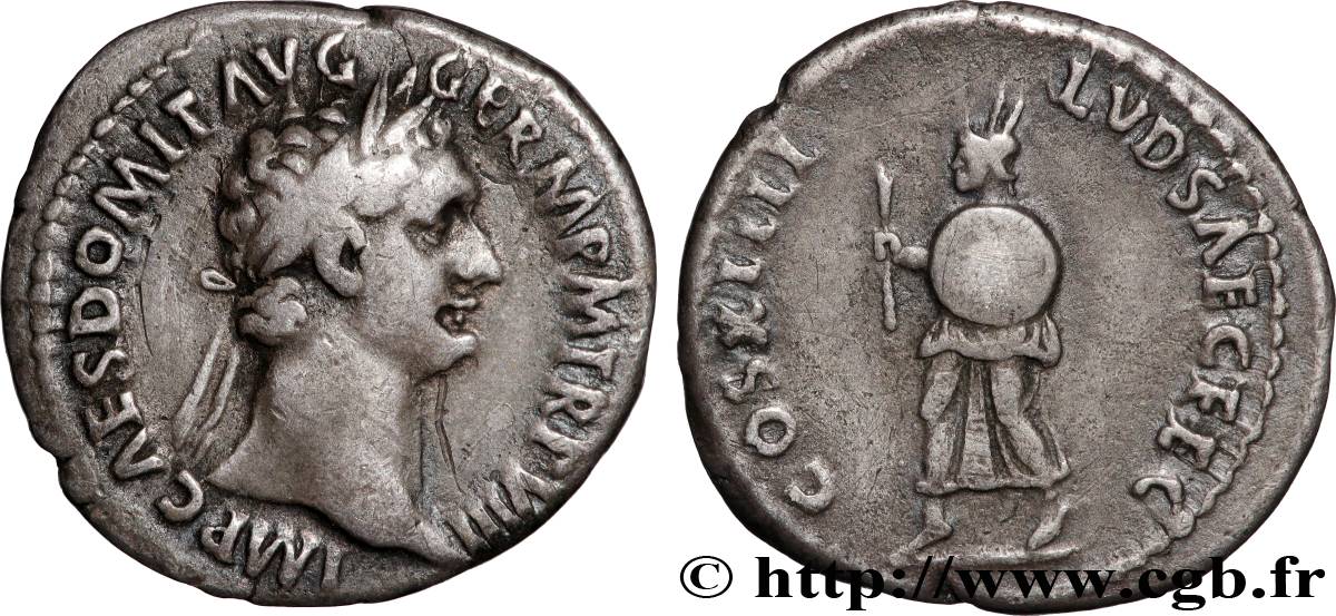 DOMITIANUS Denier AU/XF
