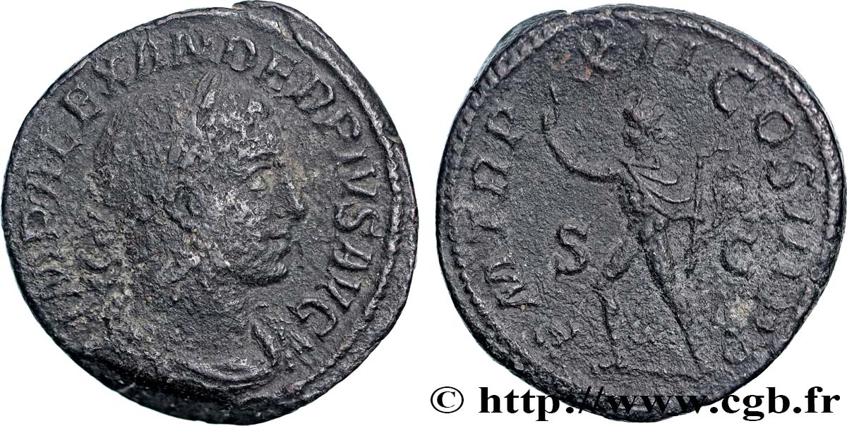 SEVERUS ALEXANDER Sesterce VF/XF