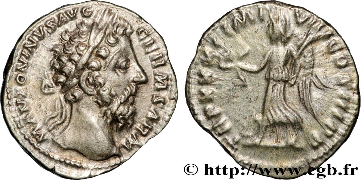 MARCUS AURELIUS Denier AU/XF