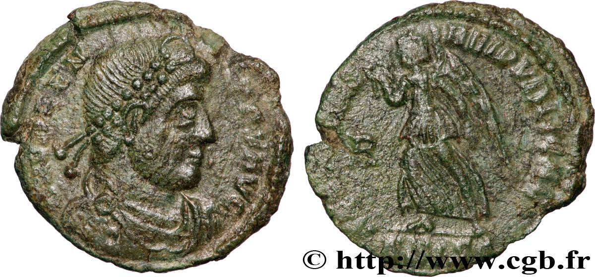 VALENS Nummus, (PB, Æ 3) AU/XF