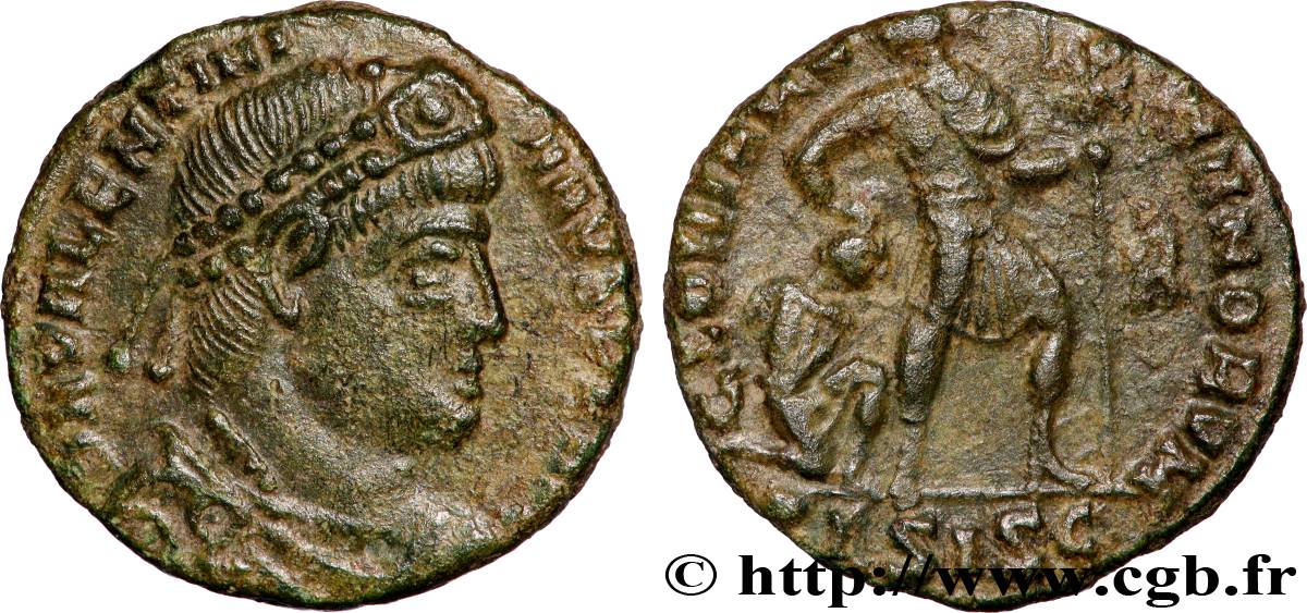 VALENTINIEN Ier Nummus, (PB, Æ 3) TTB+