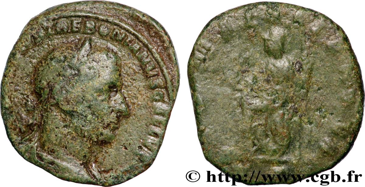 TRÉBONIEN GALLE Sesterce TB+/TB