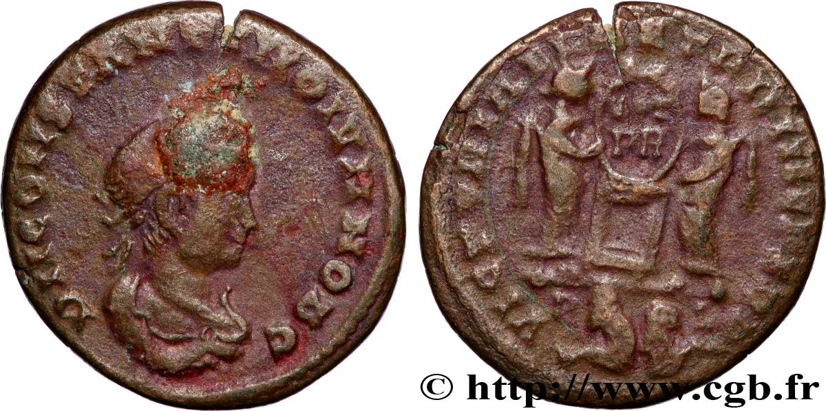 CONSTANTIN II Centenionalis ou nummus TTB