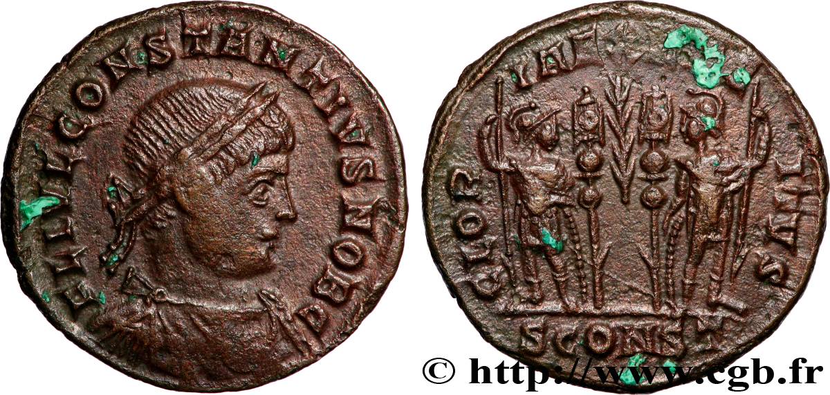 CONSTANCE II Centenionalis ou nummus TTB+