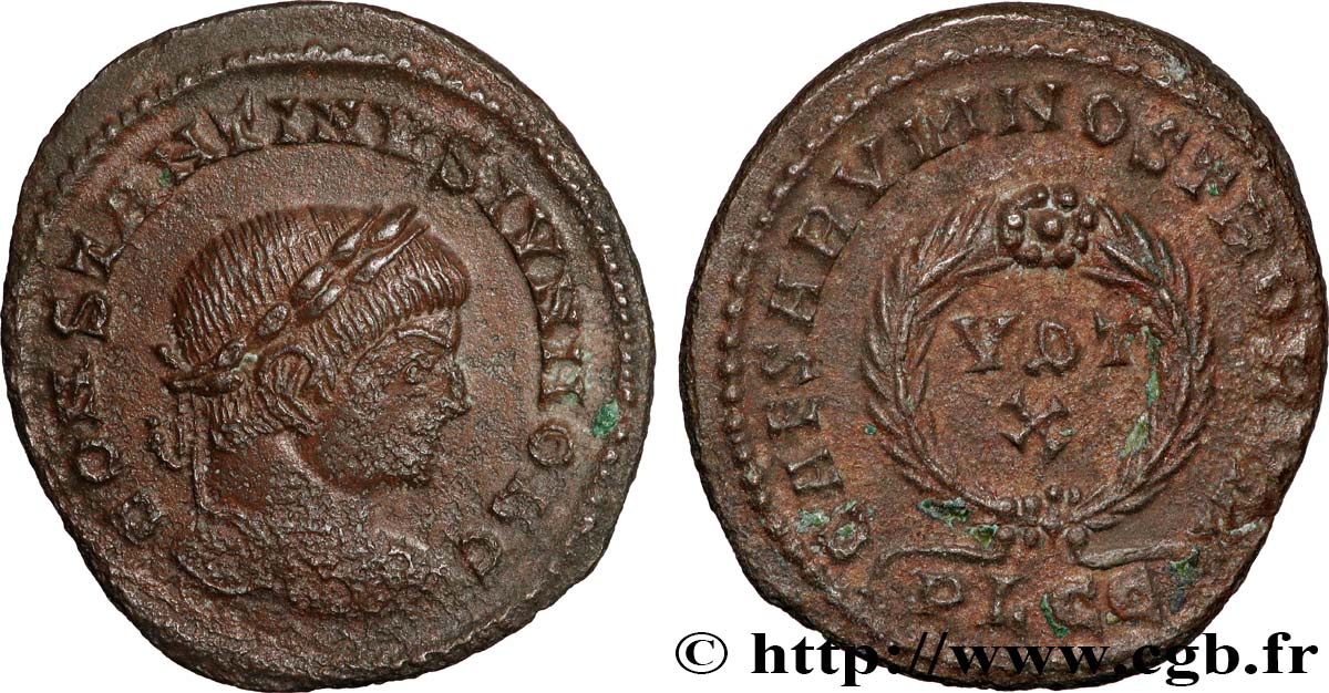 CONSTANTIN II Centenionalis ou nummus TTB+
