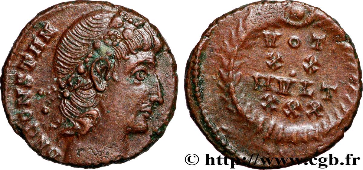 CONSTANCE II Centenionalis ou nummus SUP/TTB+