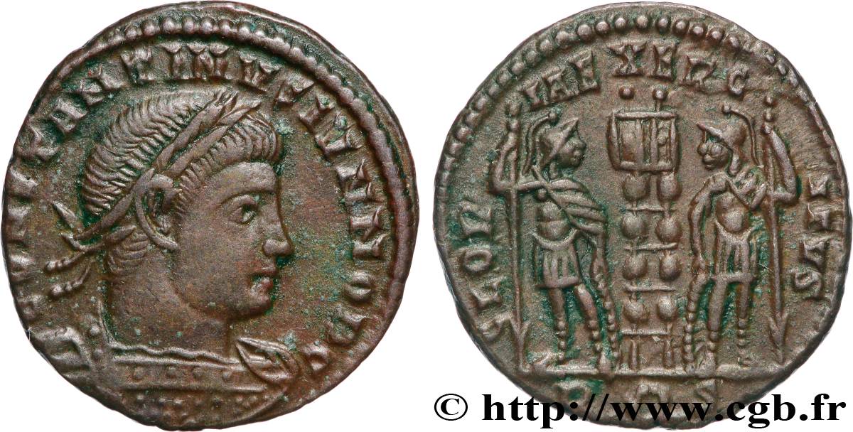 CONSTANTIN II Centenionalis ou nummus TTB+