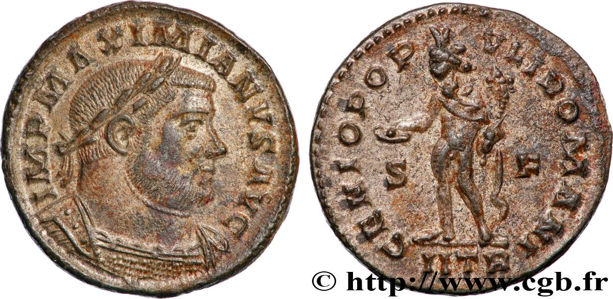 MAXIMIEN HERCULE Follis ou nummus SUP/TTB+