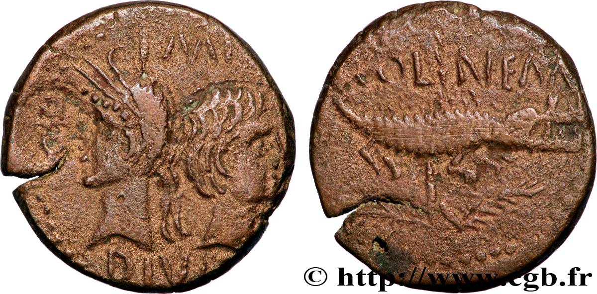 AUGUSTE et AGRIPPA Dupondius XF