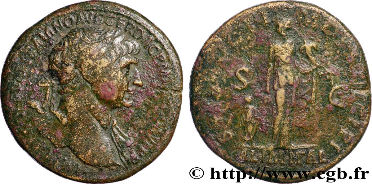 TRAJAN Sesterce TTB/TB+